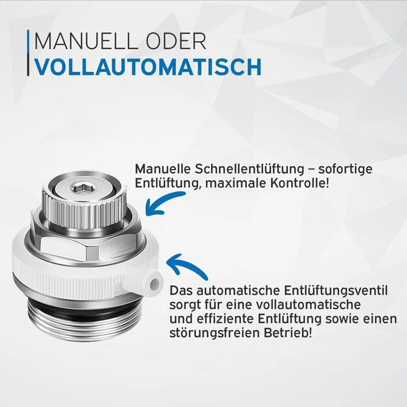 Fully Automatic Air Vent Auto Cut-Off Self Bleeding Radiator Valve 1/2Inch For Heating Systems