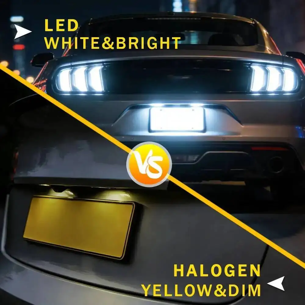 Canbus LED Bulb No Error Car License Number Plate Light For Ford Mustang 2010 2011 2012 2013 2014 Focus Fusion Flex Taurus