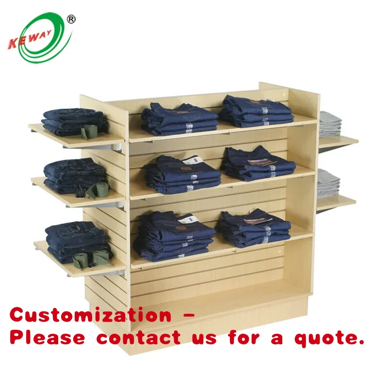 

Customize.Custom Retail Store Clothes Rack Display Shelf Wall Phone Accessories Slotted Mdf Board Slatwall Display