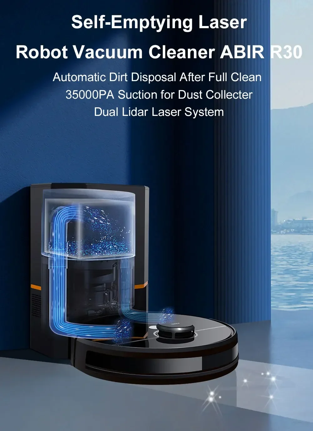 

Wholesale Price R30 Smart Home Appliance Self Empty Laser Robot Vacuum Cleaner WIFI APP Automatic Vacuum Cleaner Best Quality OE