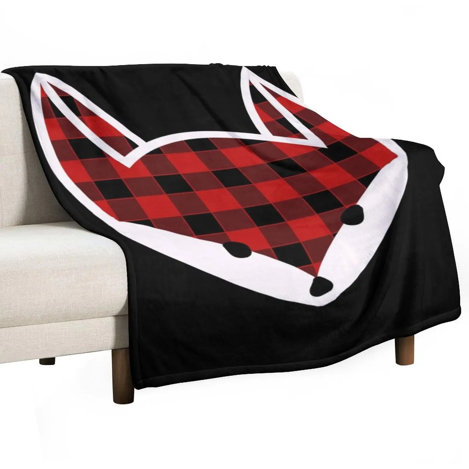 Lumberjack Fox Throw Blanket for winter halloween Blankets