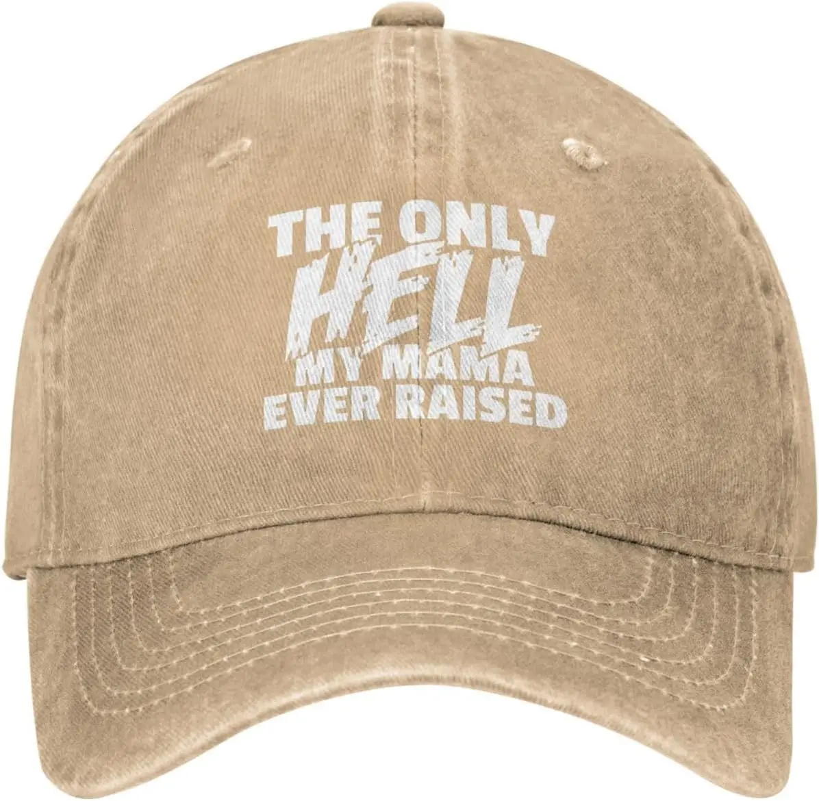 

Бейсболка The Only Hell My Mama Raised, винтажная, с эффектом потертости, из твила, повседневная, унисекс