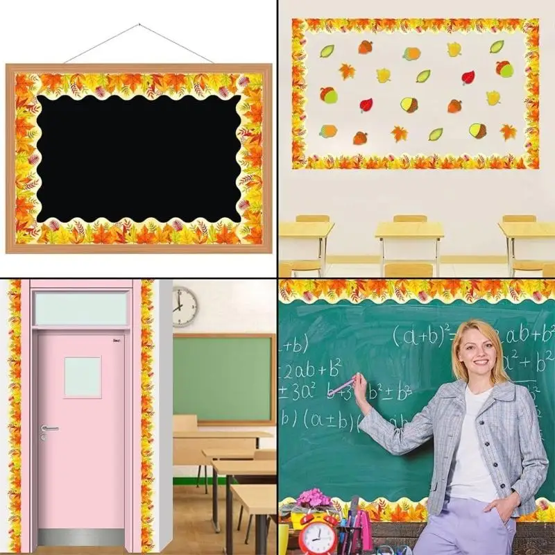 

10 -метровая кленовая доска Bulletin Border Decorative Decorative Classroom Bordmoom Bordsive Bulletin Board Trim Sticker для