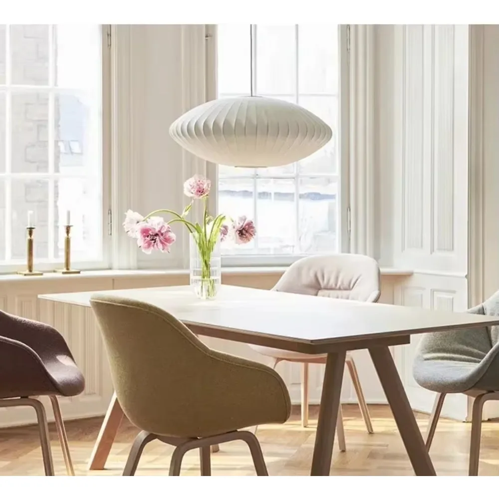 

Silk Japanese Chandelier Staircase Danish Dining Hall Bar Clothing Shop Lantern Lampshade Restaurant Tatami Lustre Pendentelamp