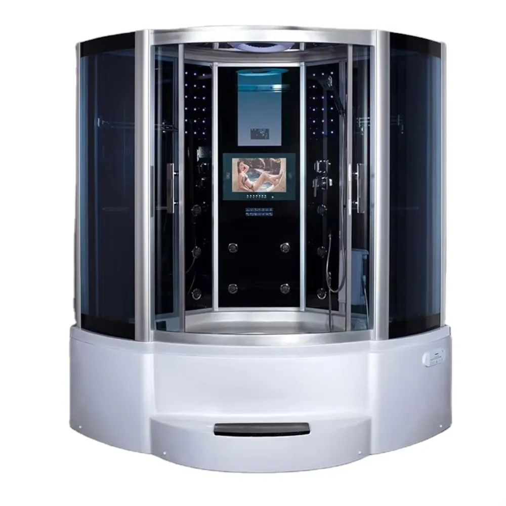 Luxury Prefabricated Bathroom Unit Bath Steam with Shower Prefabricated Bathroom Television Spa Bath Sauna Room Shower Steam