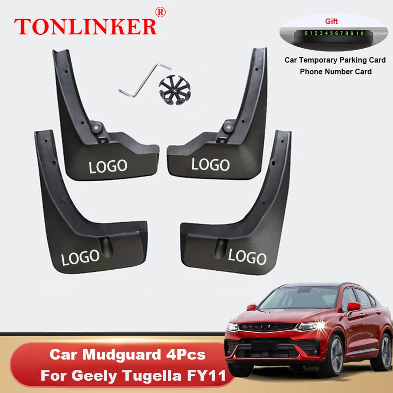 

TONLINKER Mudguard For Geely Tugella FY11 2020 2021 Mudguards Mud Flaps Splash Guards Fender Car Mudflaps 4Pcs Car Accessories