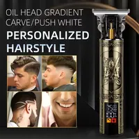 T9 LCD Electric Hair Trimmer for Men Precision Haircut Shaver Carving Clipper With Oil Head Electric Pusher Hair Care Tool