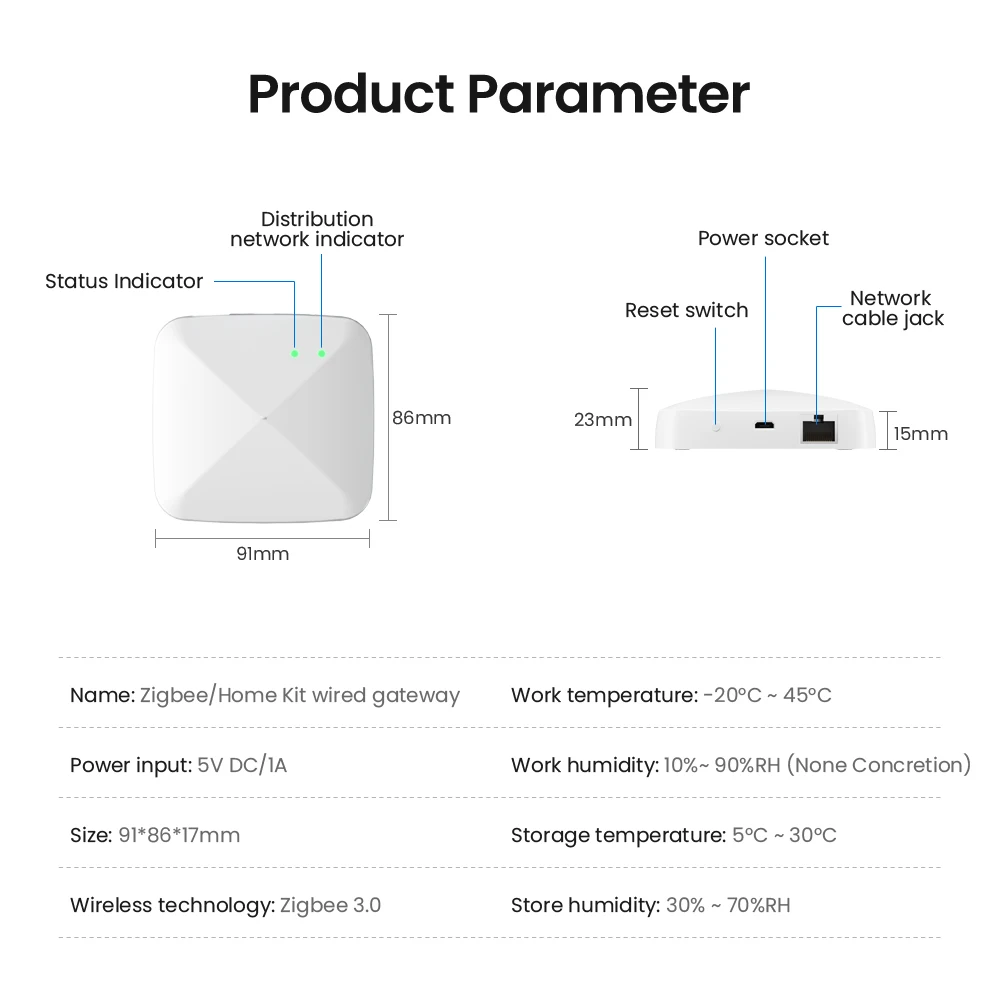 AVATTO Tuya ZigBee 3.0 Smart Gateway Hub,Smart Life App Remote Control Works With Apple HomeKit,Voice Control Alexa Google Home