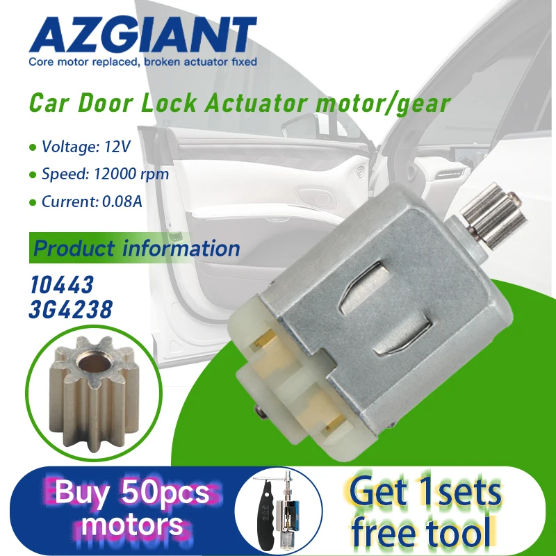 

Car Door Lock Actuator motor 10443 Gears 9T for VW Passat B6 B7 Skoda Superb II MK2 Seat Ibiza internal replacement parts DC 12V