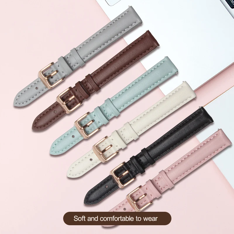 

Watchband Men and Women's Genuine Leather For Casio Weilushi Fiyta Fossil DW Rossini TITUS GUESS Calfskin Leather Watch Strap