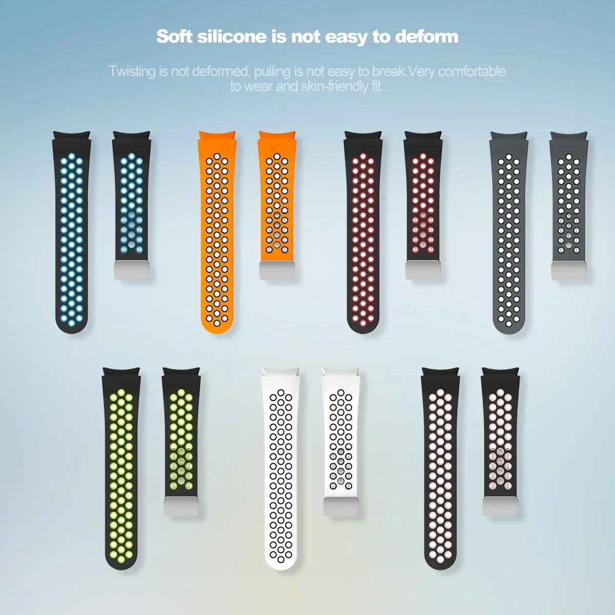 Magnetic Silicone Band for Samsung Galaxy Watch 6 Classic 43 47mm 4 42 46mm 5 Pro 45mm No Gaps Loop Strap for 4/5/6 40 44mm image 5