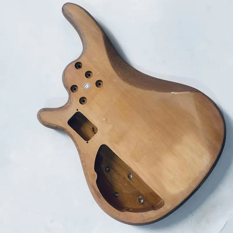 KB989 Nature Color Custom Order Bass Body in Solid Wood Replace and DIY Right Hand Surface Damages and Dirty PJB Active Pickups - view 5