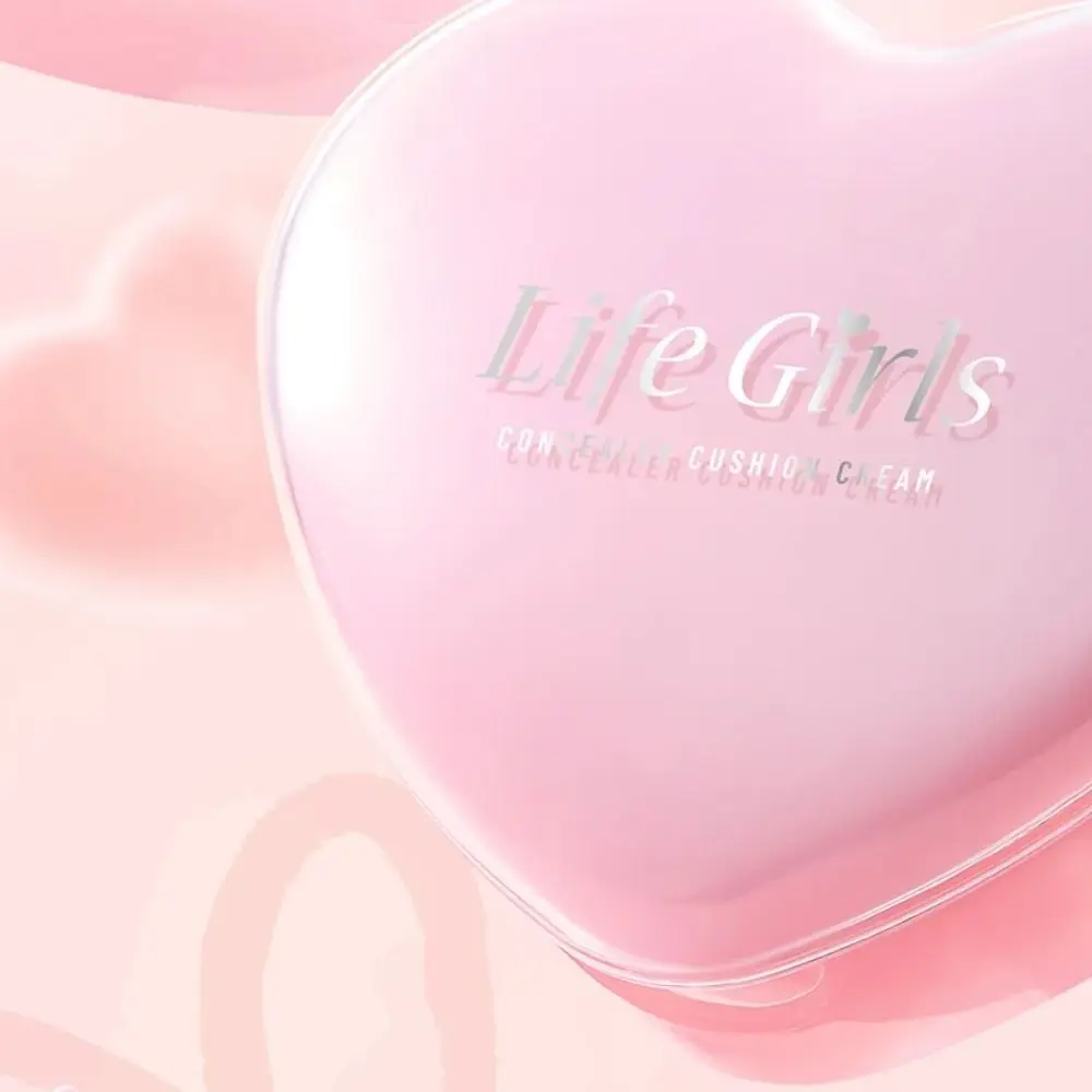 

Delicate Texture Heart Concealer Lightweight Formula Charming Translucent Foundation Sheer Coverage Travel Essential Air Cushion