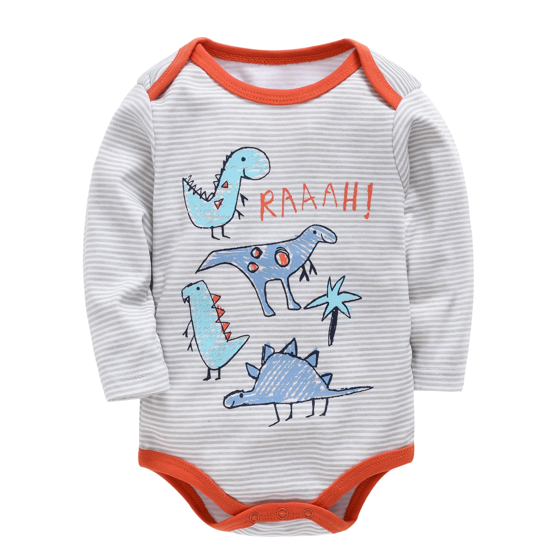 3 PCS Baby Romper Set Boys Bodysuit Newborn Clothing Cartoon Printing Cute Kids Jumpsuit Long Sleeve Cotton Baby Clothes