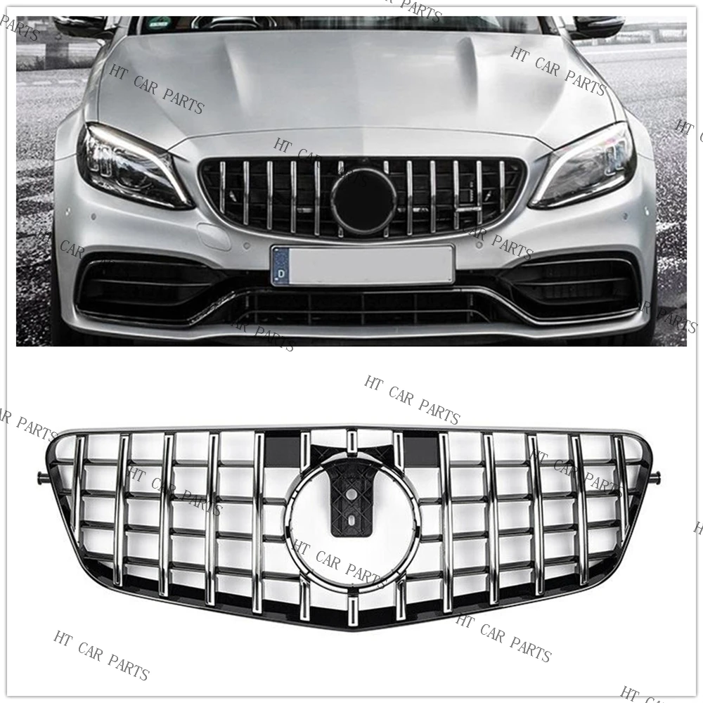 

For Mercedes Benz E Class W212 GT 2009-2013 2009 2010 2011 2012 20131 x Silver GT Style Front Bumper Grille