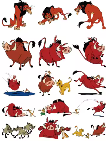 Funny TIMON PUMBAA custom patch The Lion King thermoadhesive patches heat transfer vinyl DIY patches for children
