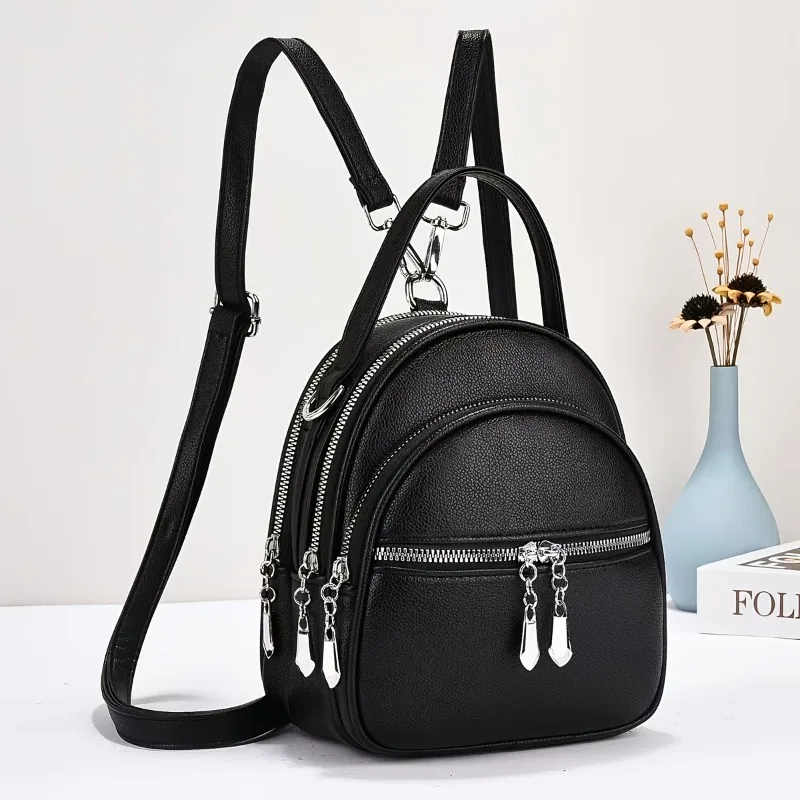 Casual Women Mini Backpack, Multi-functional Handbag, Light Crossbody Bag for Daily Use