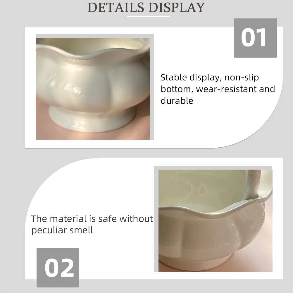 

Ceramic Flower Basket Storage Box Multi-Function Sundries Organizer for Kitchen Desktop Home Decor Cutlery Holder Tabletop