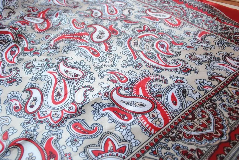90X90cm Kopf Schal Frauen Luxus Marke Seide Quadrat Schal Foulard Satin Bandana Weiche Halstuch Hijab Haar Schals für Damen – Detail 3