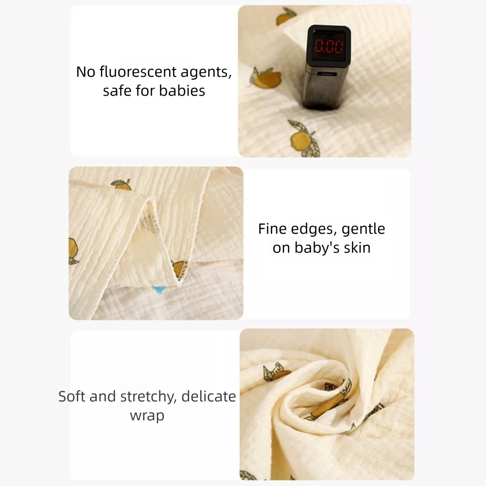 High Quality Cartoon Print Baby Receive Blanket Cotton Soft Swaddle Blanket Double Layer Swaddling Wrap Newborn - Image 2