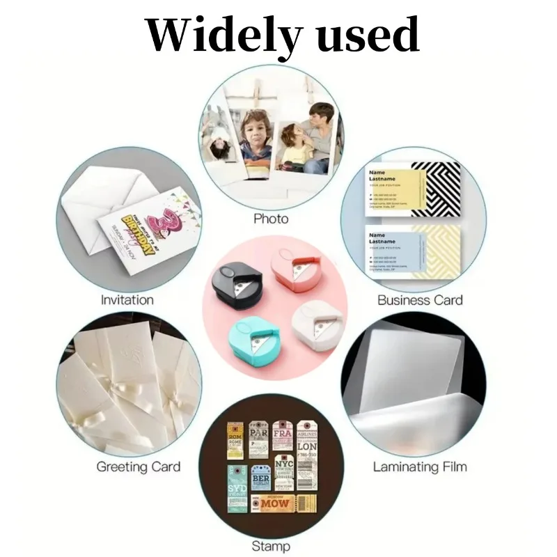 1 個コーナーラウンダーパンチ R4 紙ポータブルトリマーカッター DIY カード写真穴角度スクラップブックオフィスクラフトツール