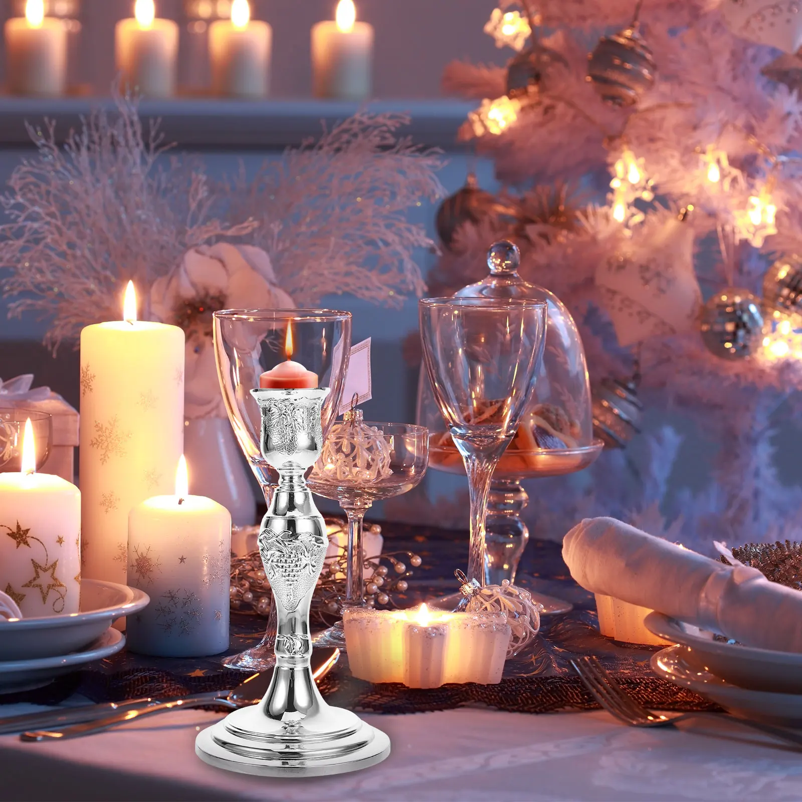 

Цельный винтажный металлический держатель C для Shabbat C, держатель для палочек, винтажный свадебный стол, центральный декор, ретро C