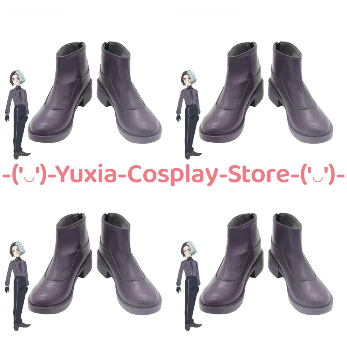 

Yuxiacosplay! Pkemon Amethio Cosplay Shoes Anime Game Character Prop PU Leather Boots Halloween Carnival Party Costume