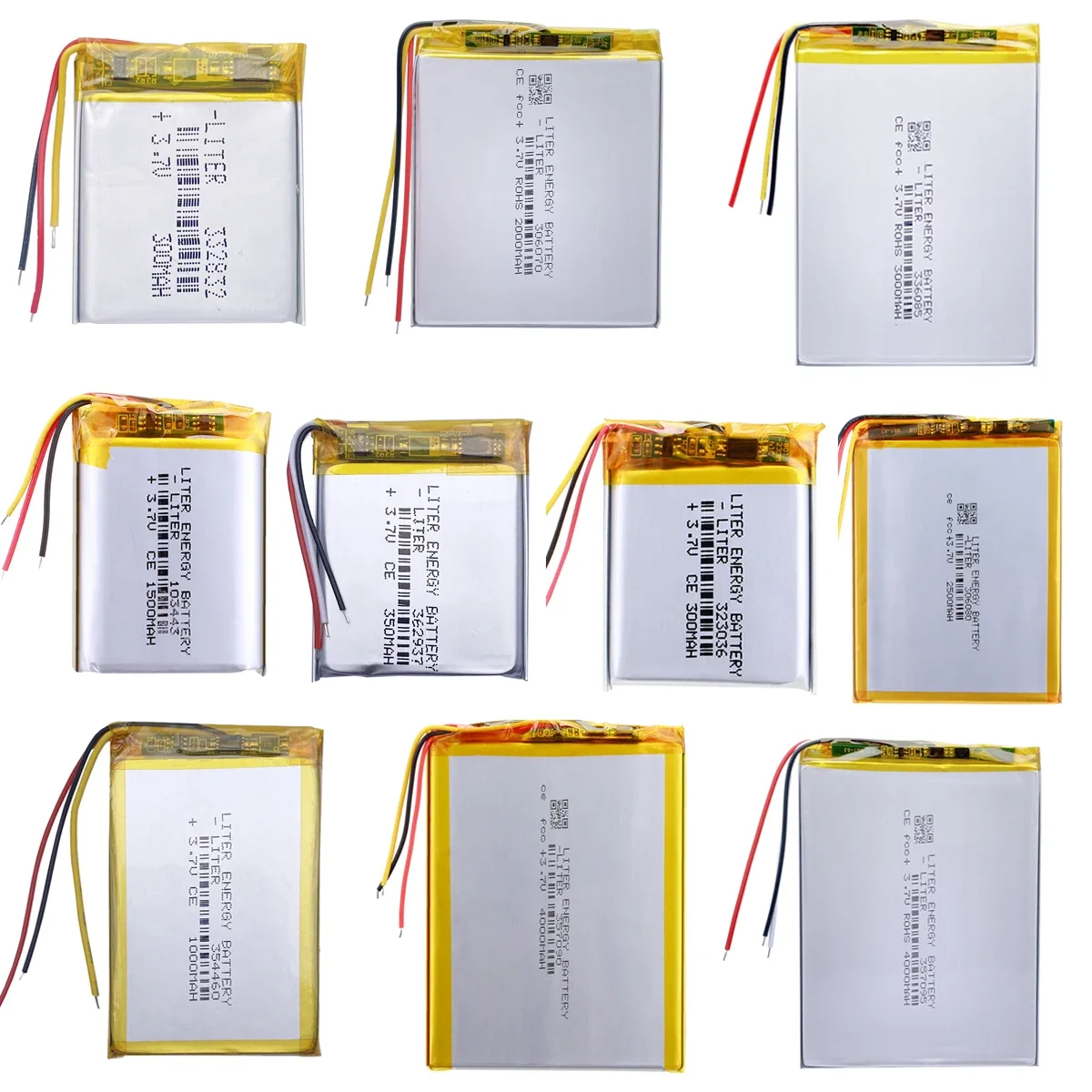 3.7V lithium battery 3-wire NTC rechargeable lithium battery for humidifier GPS navigation Bluetooth speaker