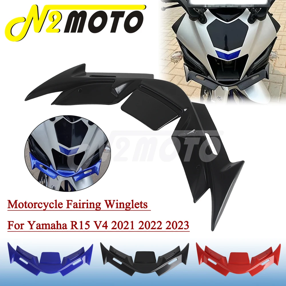 Motocicletas Carenagem Dica Crosswind Wing Cover, defletor de vento, capuz Winglet, Yamaha R15 V4 2021-23 YZF-R15 Acessórios