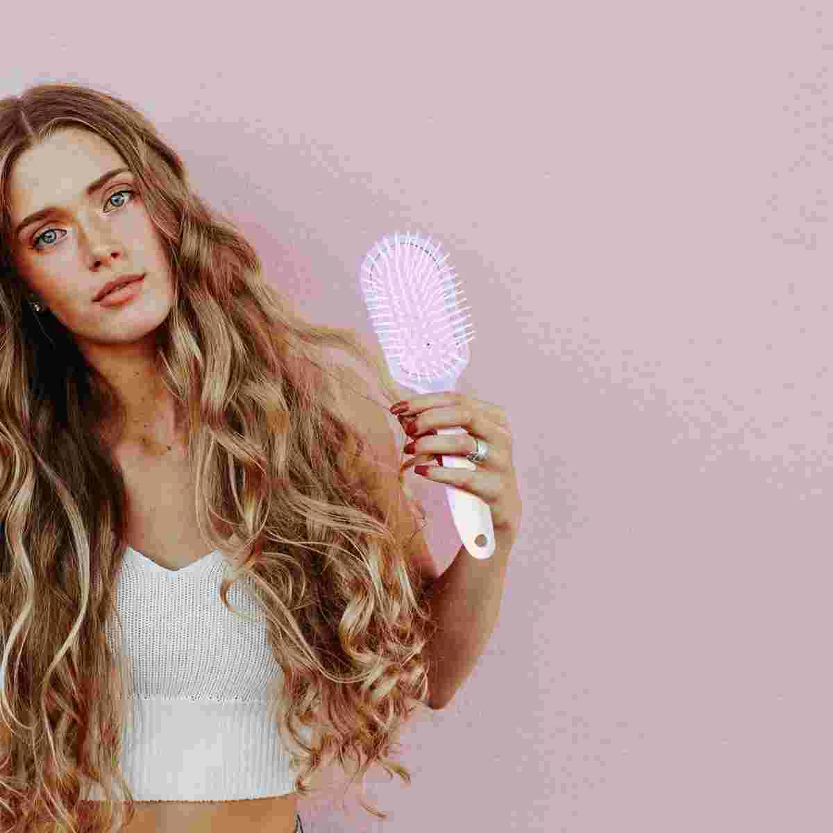 

1 комплект из 3 шт., парикмахерская щетка для волос, портативная массажная расческа-массажер для расслабления и снятия усталости (фиолетовый)