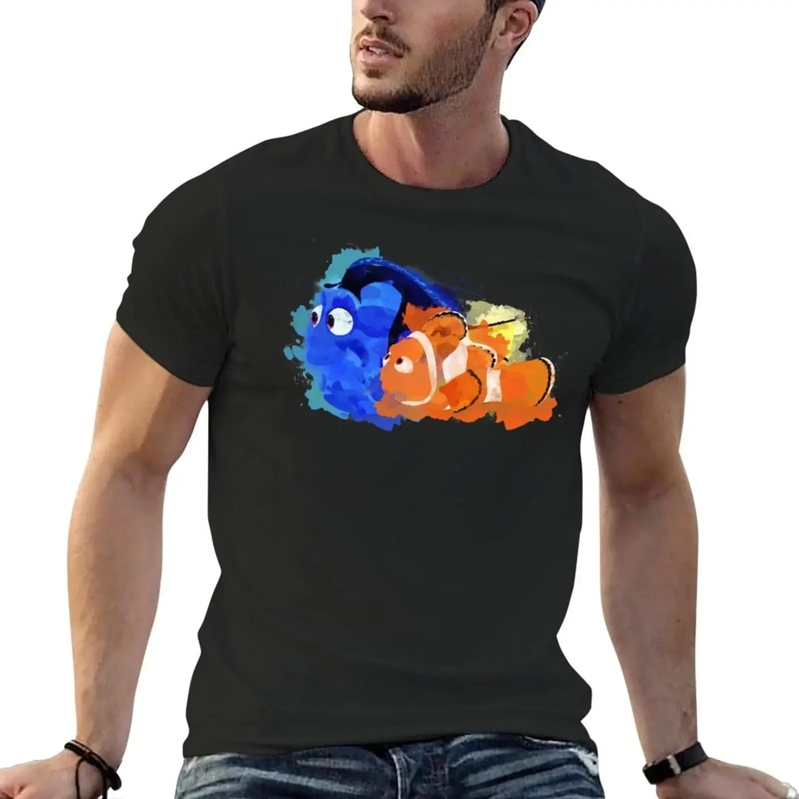 Dory and Marlin T-Shirt summer top oversized graphic tee men tshirt