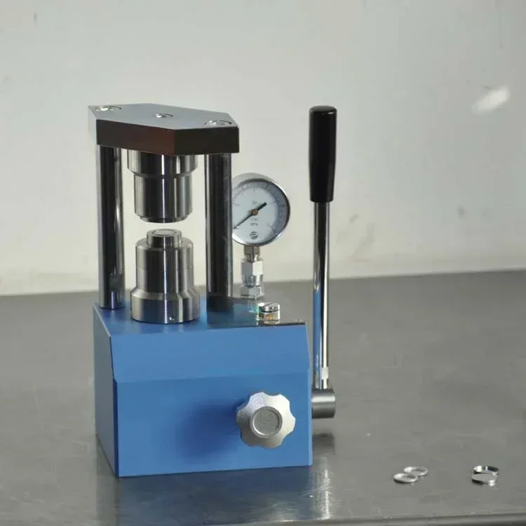 

Manual Hydraulic coin cell Crimper / crimping machine for CR20XX coin cell case sealing
