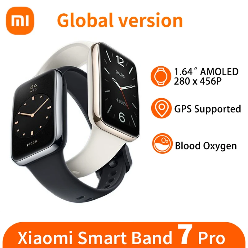 

Global version Xiaomi Mi Band 7 Pro GPS Smart Bracelet 1.64" AMOLED Screen Blood Oxygen Fitness Waterproof MiBand 7 Pro