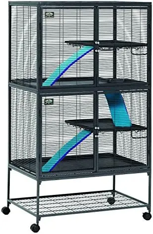 

Critter Nation Double Cage 4-Tier for Rats, Ferrets, Chinchillas, Gliders