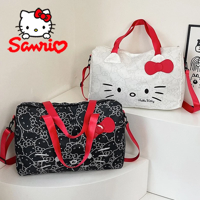 

Sanrio Hello Kitty сумка с героями мультфильмов, милая сумка для багажа большой емкости для девочек Y2K, женская модная сумка, портативная сумка-тоут, рюкзаки, подарки