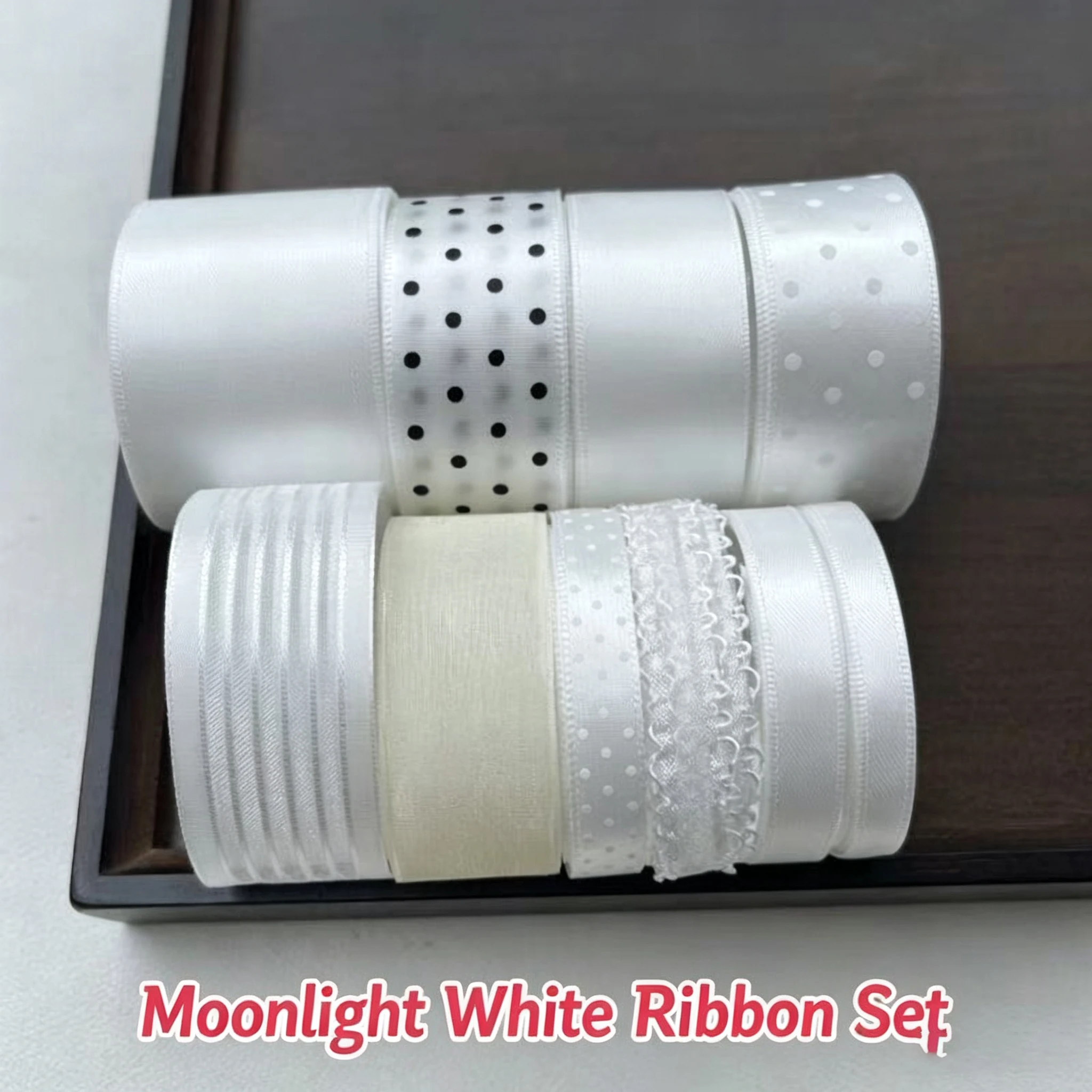 10-teiliges Set mit mehrfarbigen koreanischen Polka-Dot-Bändern, handgemachtes DIY-Material, Geschenkverpackungsdekoration, niedliches Geschenk 2026 – Detail 3