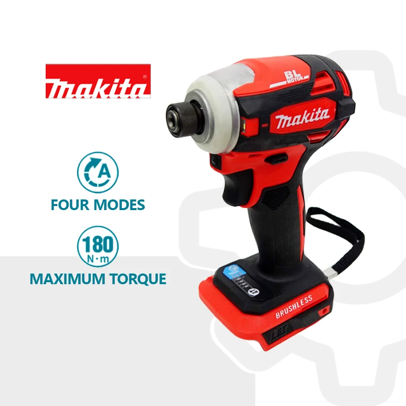 Makita-Brushless Cordless Impact Driver, DTD172, 180NM, LXT, 18V, BL, Ferramentas elétricas, Motor, Furadeira elétrica, Madeira, EU, T-Mode,