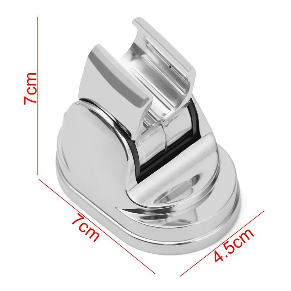 Shower Head Holder  Chrome Wall-Mount Bracket Durable Handheld Sprayer Base Bathroom Shower Head Mounted Support Parts