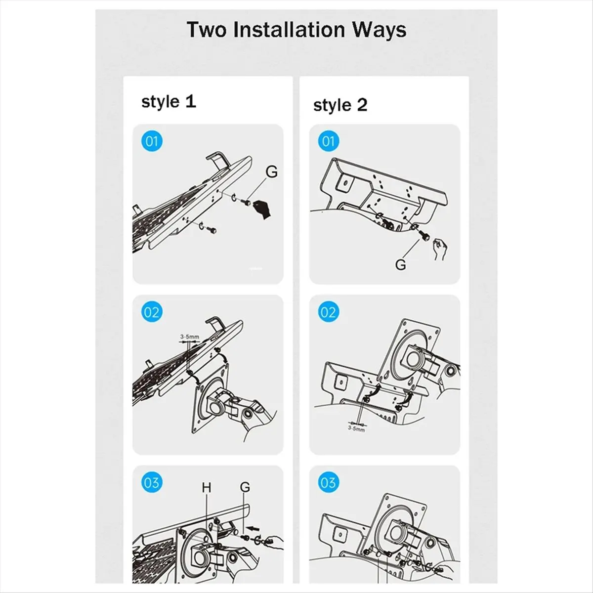 *ONE DAY New FP-2 Laptop Mount Tray Laptop Holder Arm Mount Vented Notebook Tray Expandable Clamps for 10-17Inch Notebook