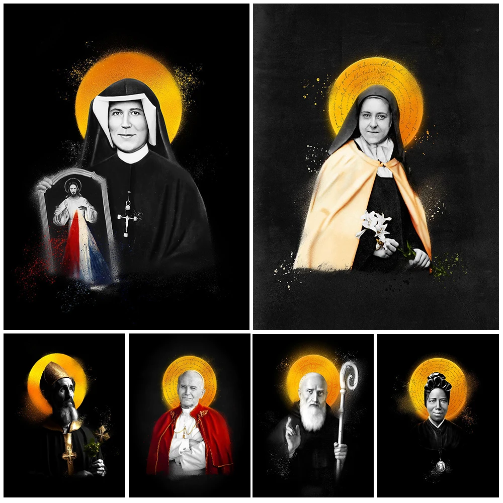 

Saint Halo Christianity Virgin Mary Poster Wall Pictures For Living Room Nordic Poster Wall Art Canvas Painting Unframed