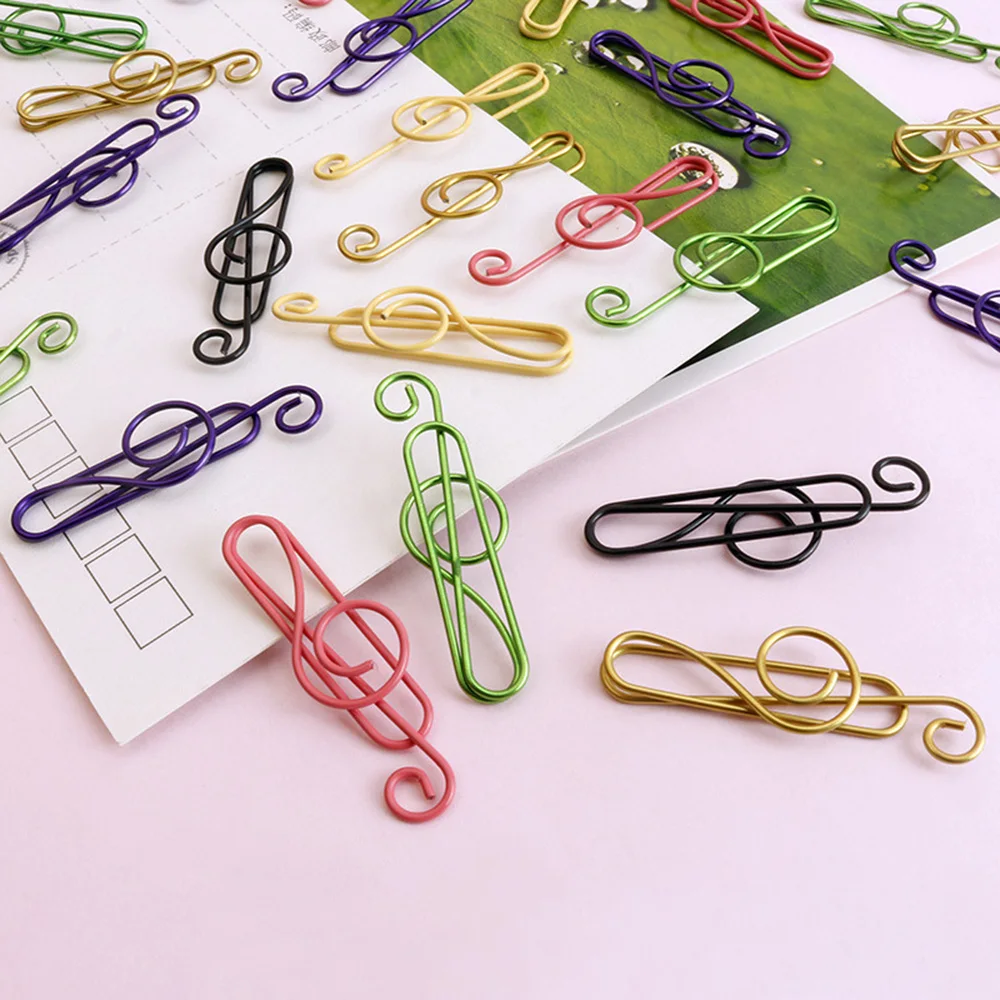 6-color Note Paper Clip 50pc Mixed Color PET Wrapped Eco-friendly Iron Wire