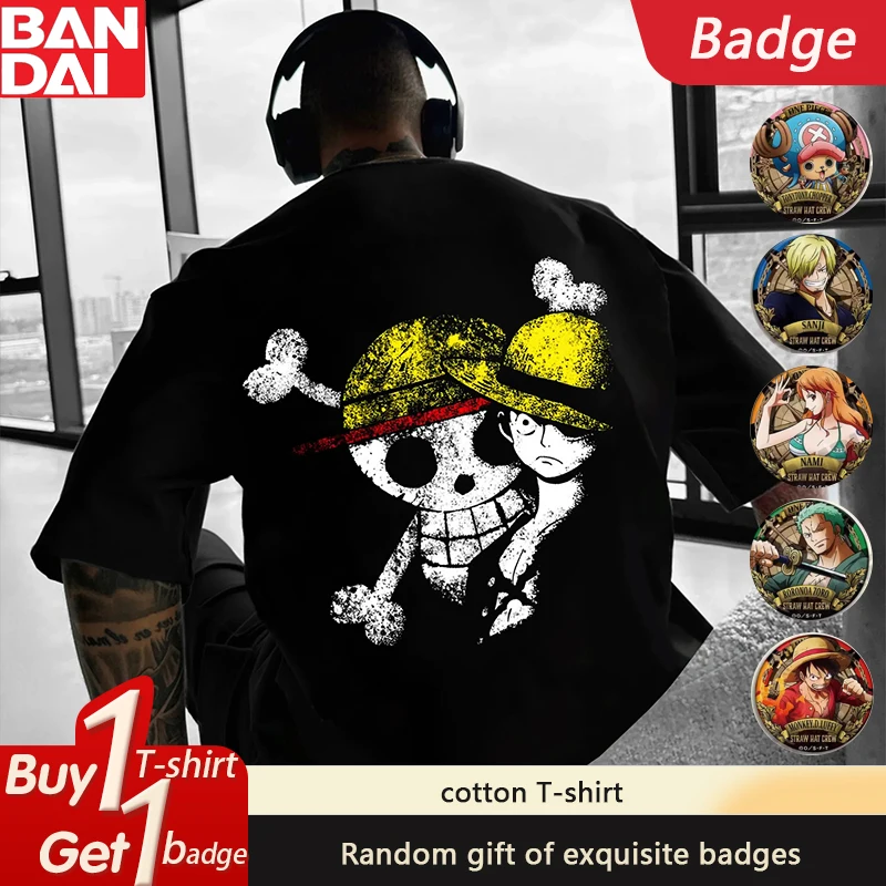 

ONE PIECE Peripheral Summer Comfortable Short Sleeve T-Shirt Anime Men's and Women's Fashion Cotton T-Shirt