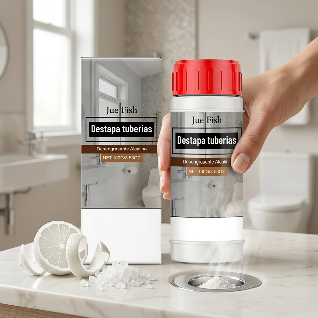Drain Cleaning Powder Dissolves Hair Grease Food Residue Blockages Eliminate Foul Sewer Odors Fast Acting Pipeline Dredge Agent