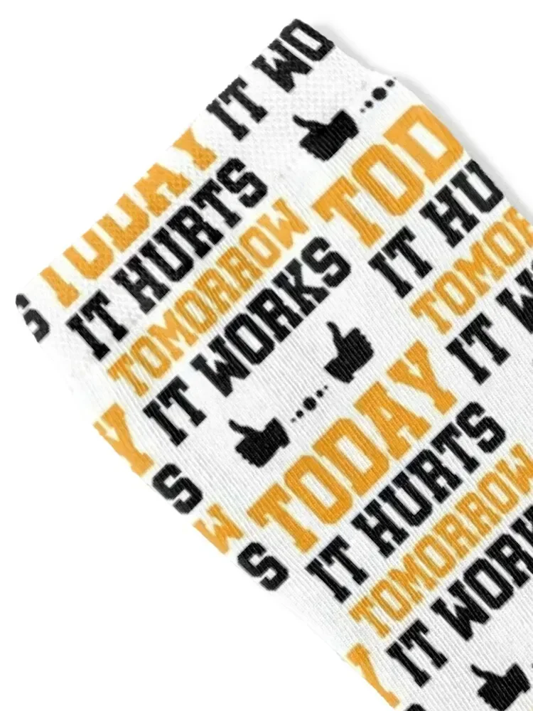 Today It Hurts Tomorrow It Works PT Physical Therapy Socks set anti-slip winter Crossfit Man Socks Women's