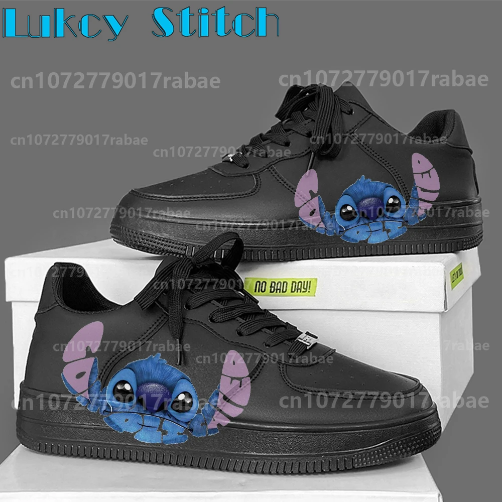 Stitch Shoes Male Platform casual Sneakers Fashion Women kateboarding Shoes 3D graffiti Student Casual shoes Christmas present