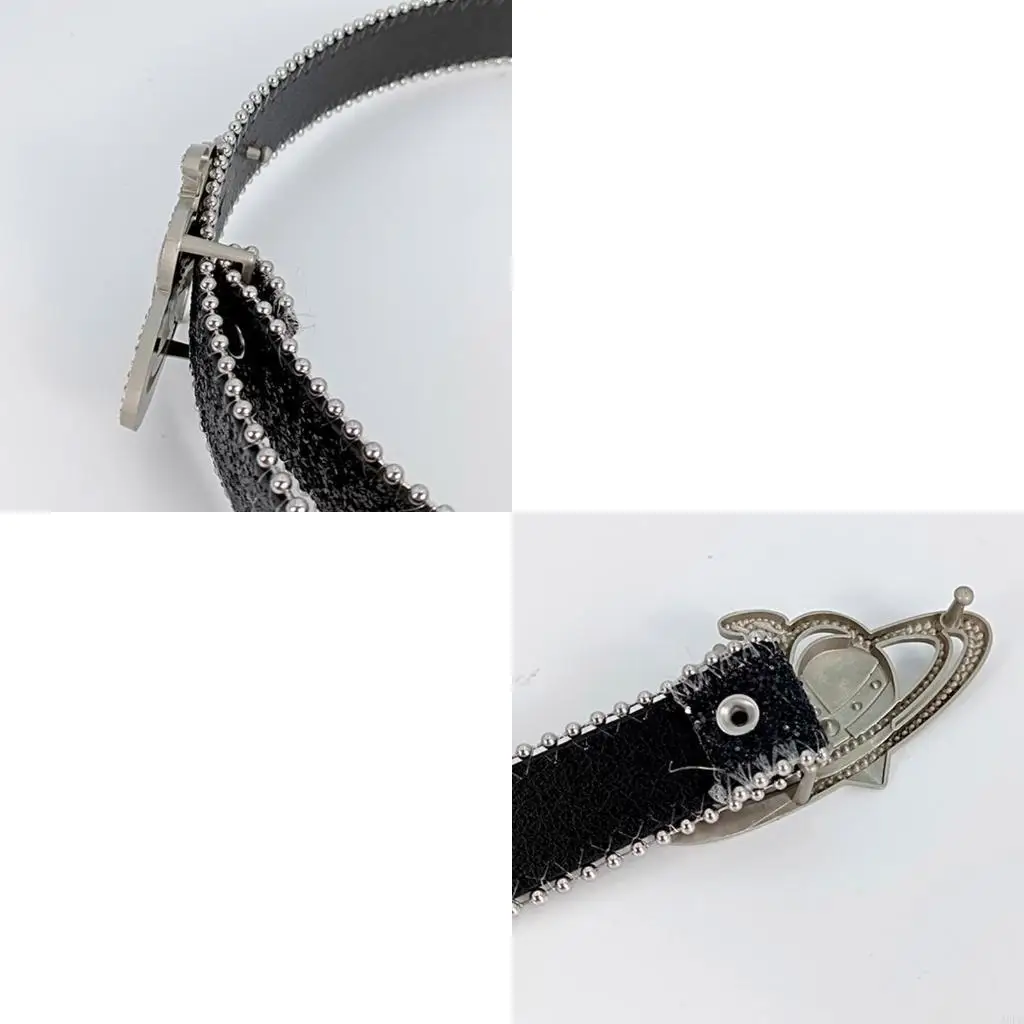 Cinto fivela do formato do coração cristal