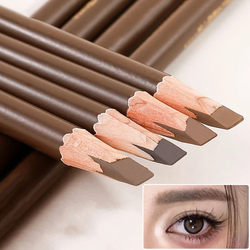 Professional Eyebrow Pencil Tattoo with Comb Natural Color Makeup Enhancers Pen for Beginner Waterproof Cosmetic Beauty Tool