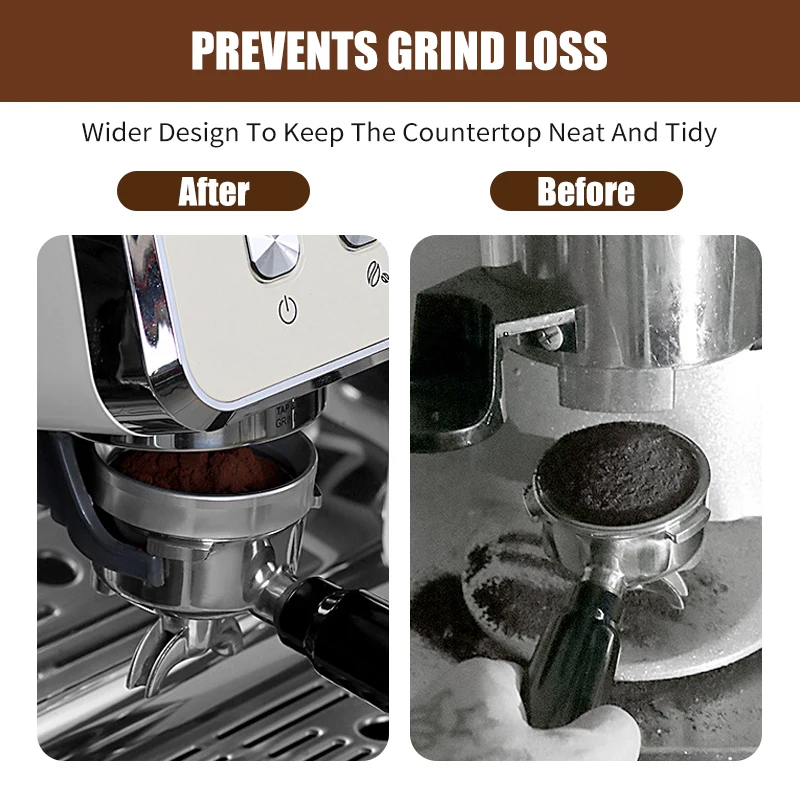 Coffee Dosing Ring Intelligent Aluminum Alloy Magnetic Powder Ring 51MM 53MM 58MM Funnel For Brewing Bowl Barista Accessories