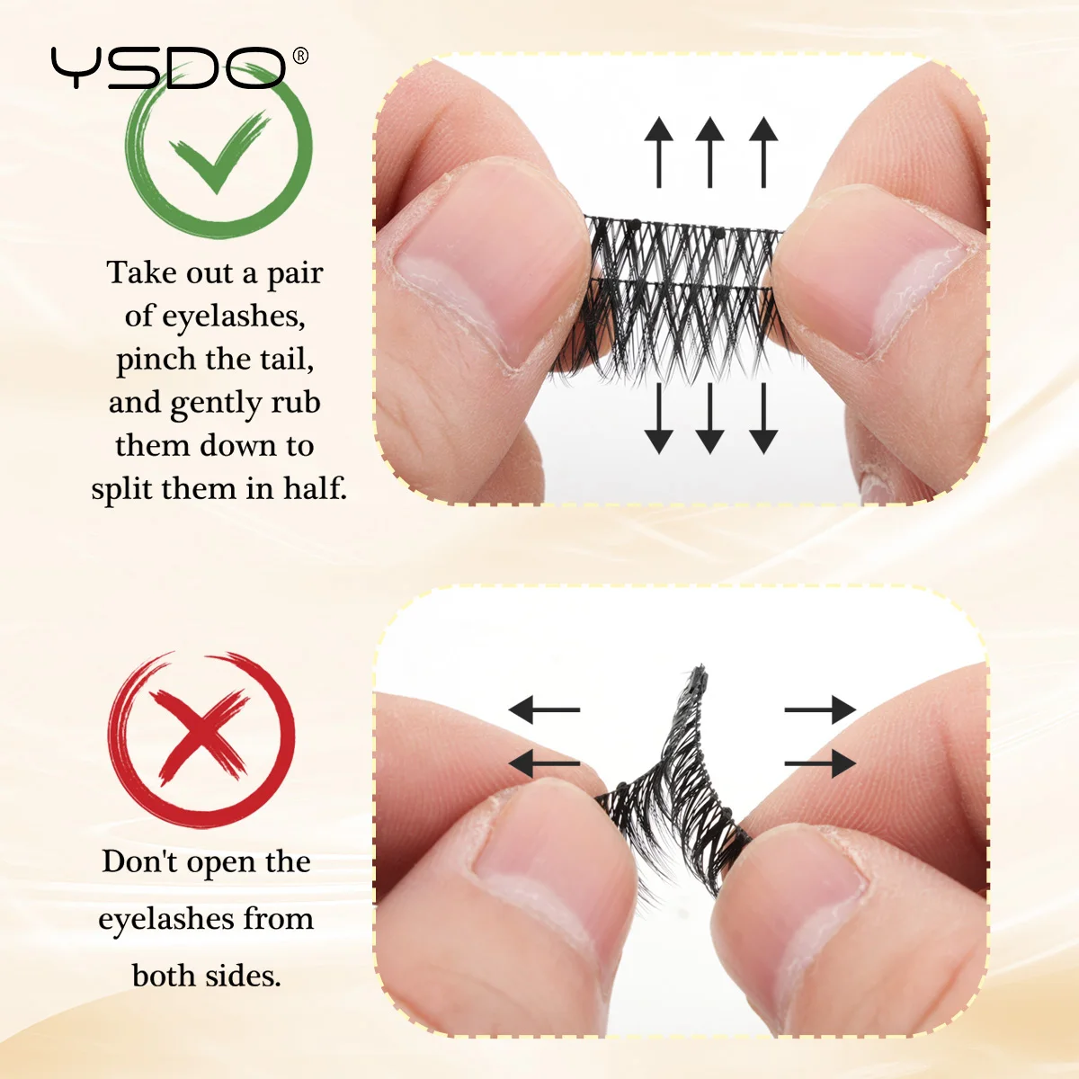 YSDO Magnetische Wimpern 1 Paar Natürliche Magnetische Nerz-Kunstwimpern Wiederverwendbare Flauschige Dicke 3D Falsche Wimpern mit Applikator Klebefrei – Detail 1