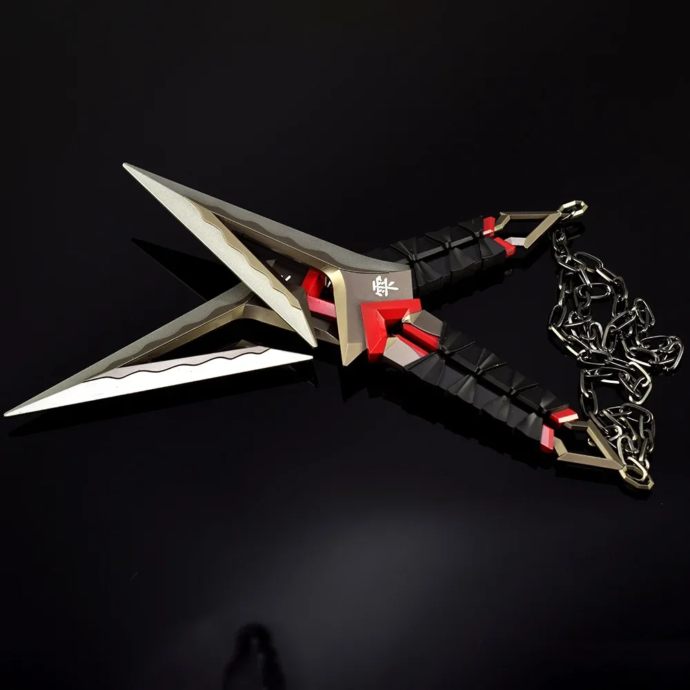 22cm Valorant Weapon Kuronami No Yaiba Variant Ninja Kunai Game Peripheral Sword Metal Model Desktop Decor for Christmas Gift